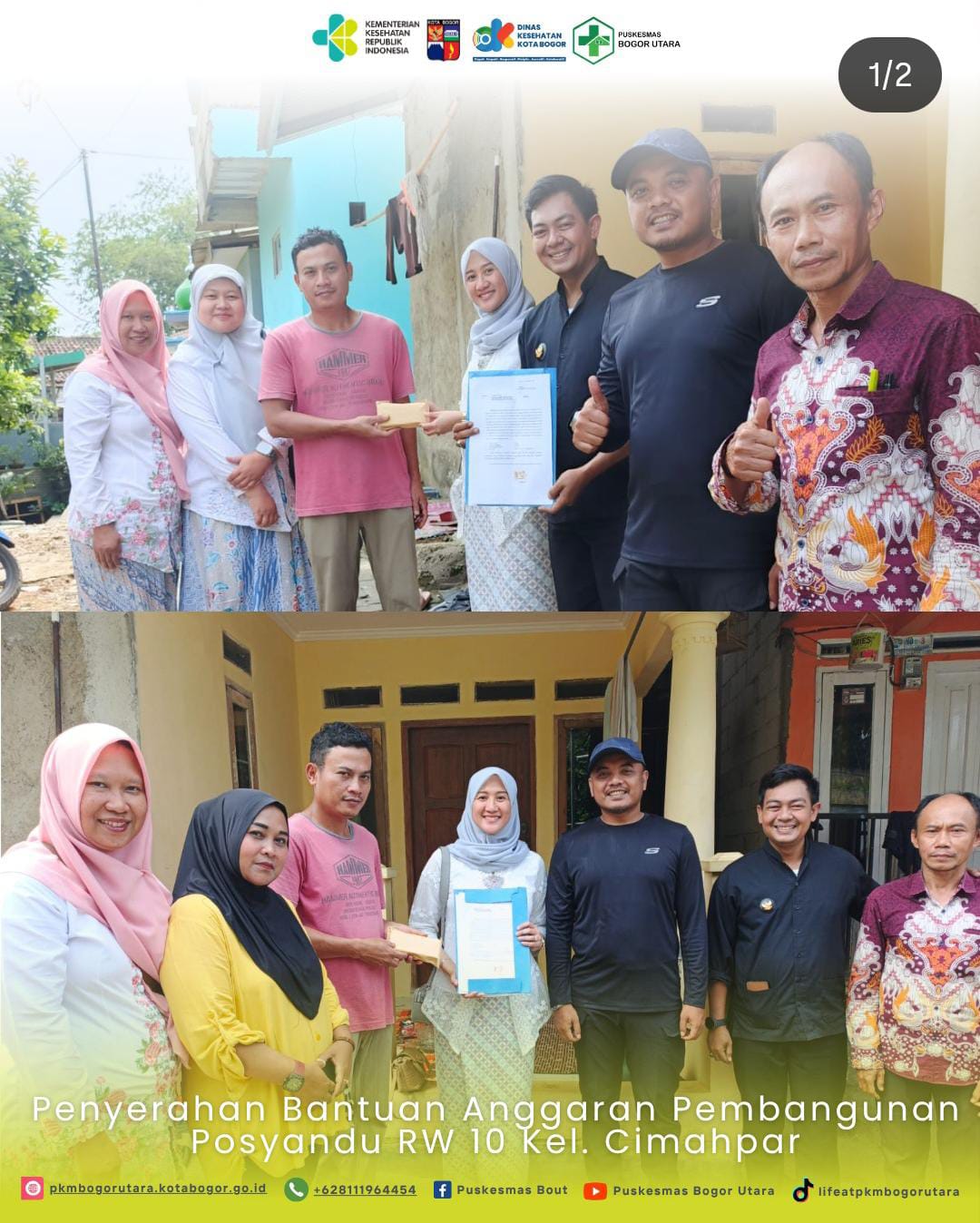 Penyeraan Bantuan Posyandu mawar 10